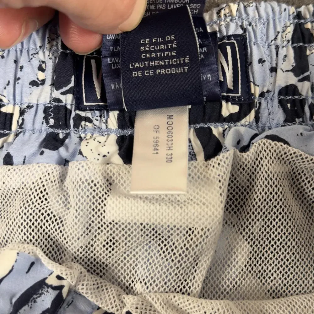 Vilebrequin Swim Shorts Mens 2XL Blue Turtle Print Trunks Mesh Lined Quick Dry